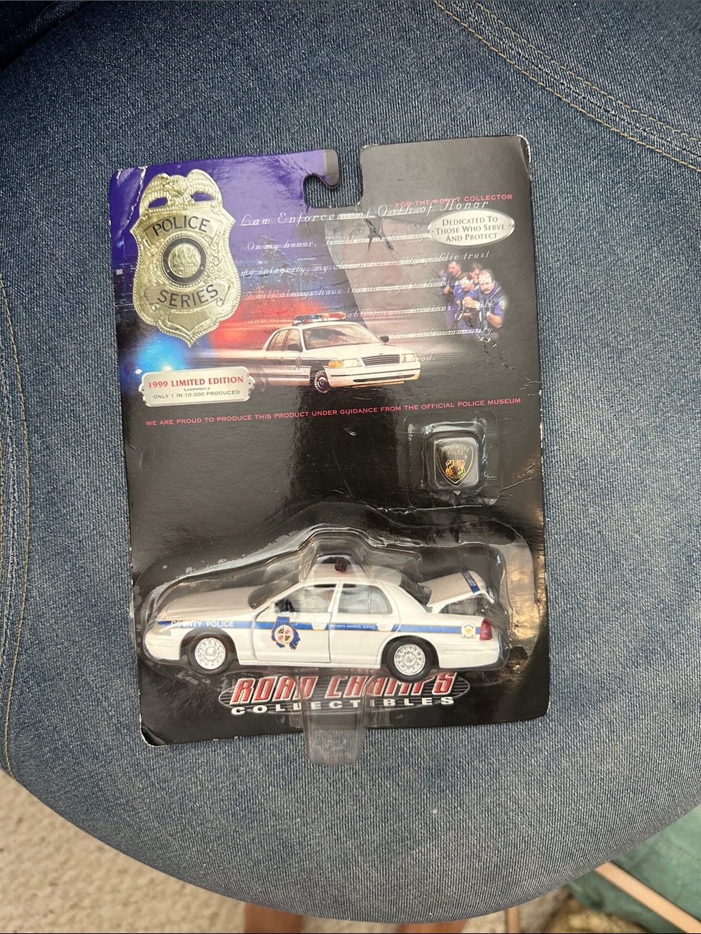 White & Blue Police Car Toy - Limited Edition new in package